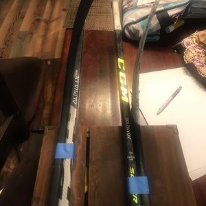 2 AHL Game Used broken Hockey sticks From The Coachella Valley Firebirds 2023